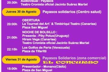 Programa y presentación del festival de payasos de Valsequillo (Foto TA)